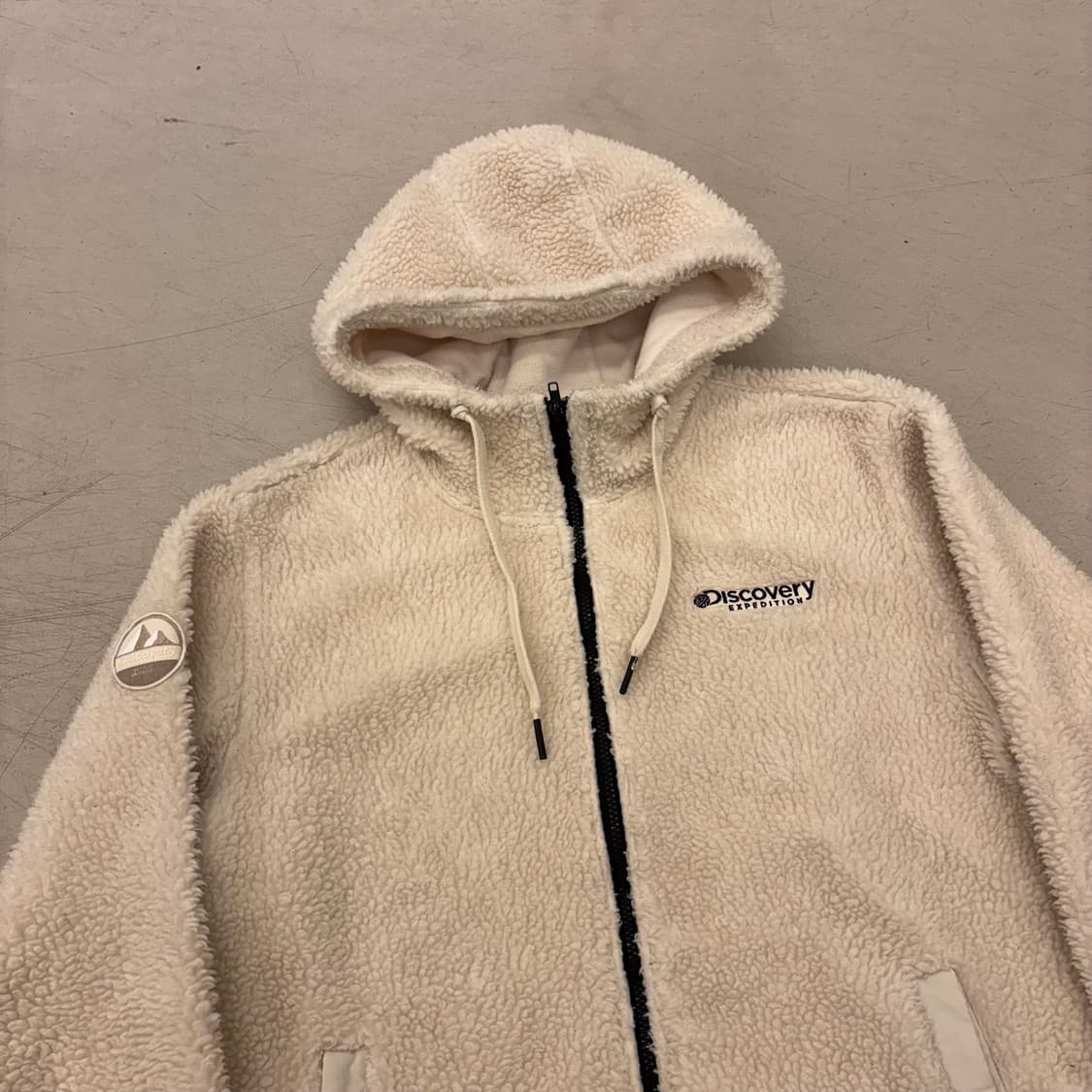 디스커버리 스몰로고 후리스 후드 자켓 상품이미지2