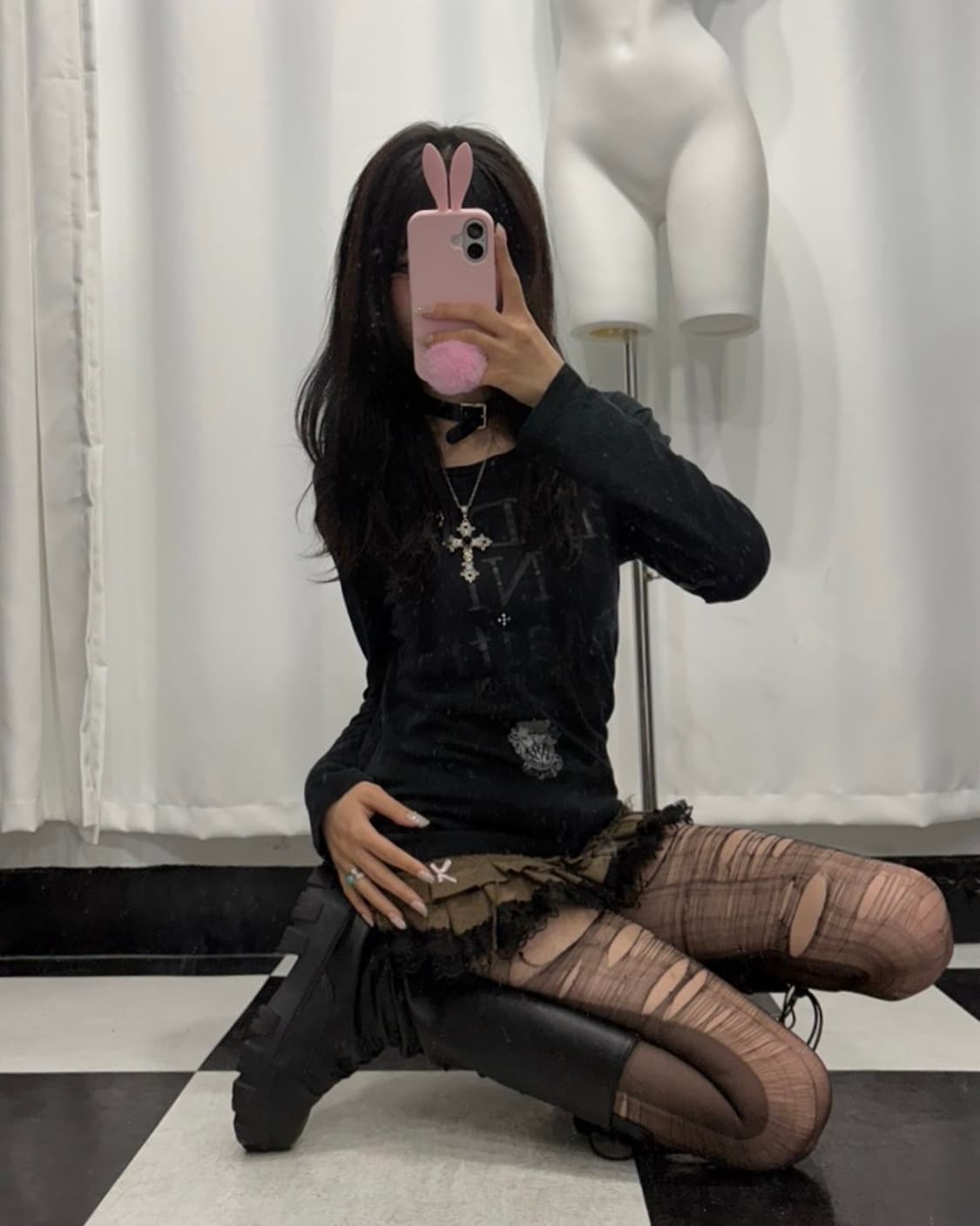 🎸블랙 레터링 프린팅 롱슬리브🎸 상품이미지4