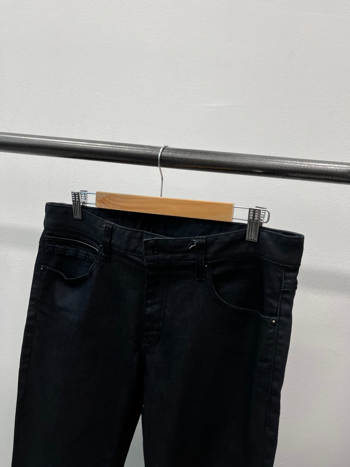 33-34) 우영미 레더배색 코팅진  상품이미지3