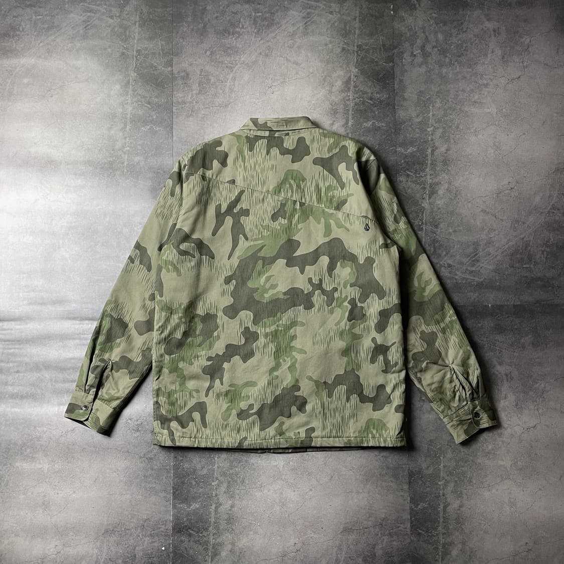 VOLCOM 빈티지 카키 카모패턴 퀄팅 밀리터리 셔츠 A00455 상품이미지6