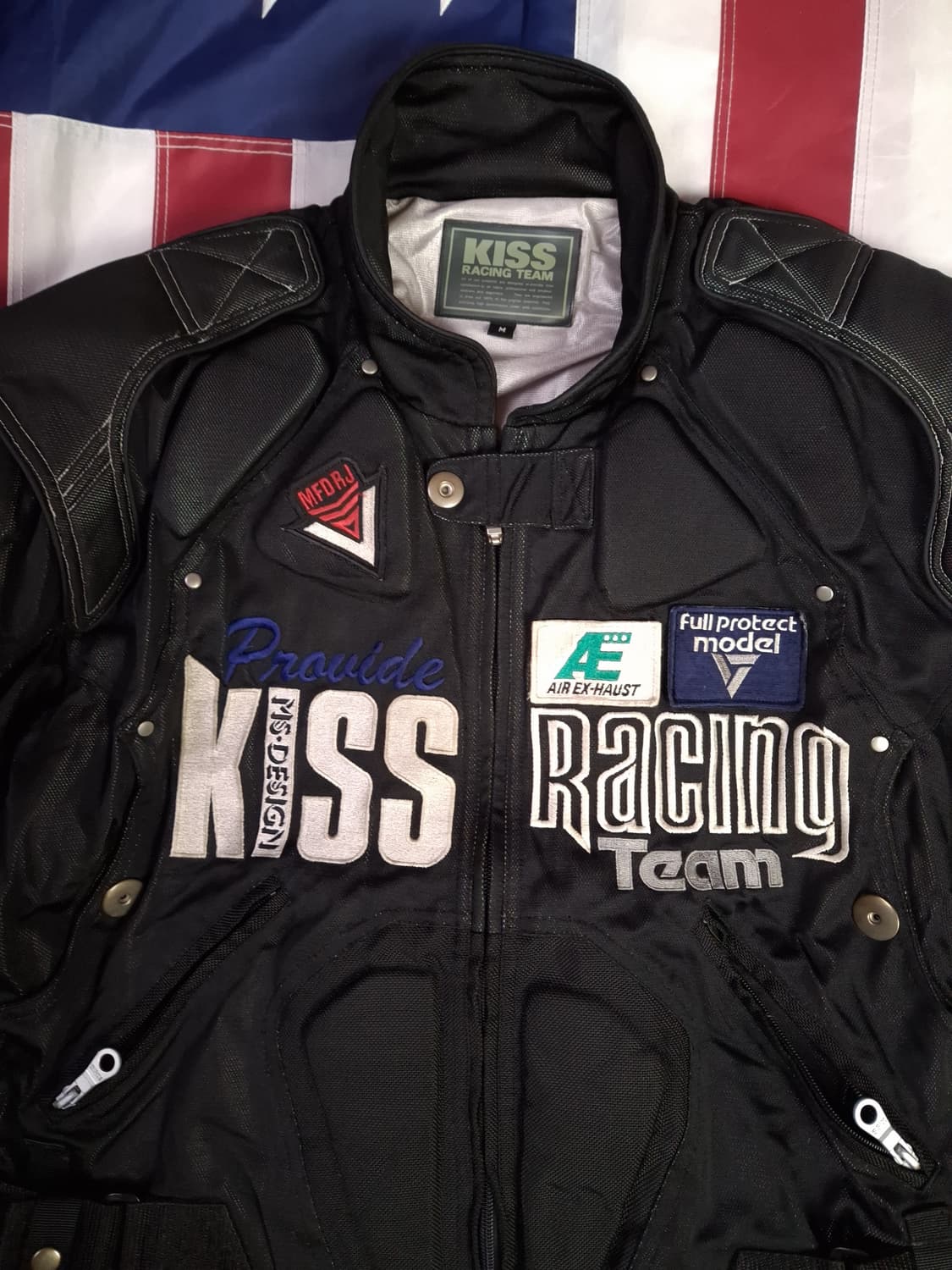 오리지날 90's 일본판 키스 KISS 레이싱 라이더자켓  상품이미지3