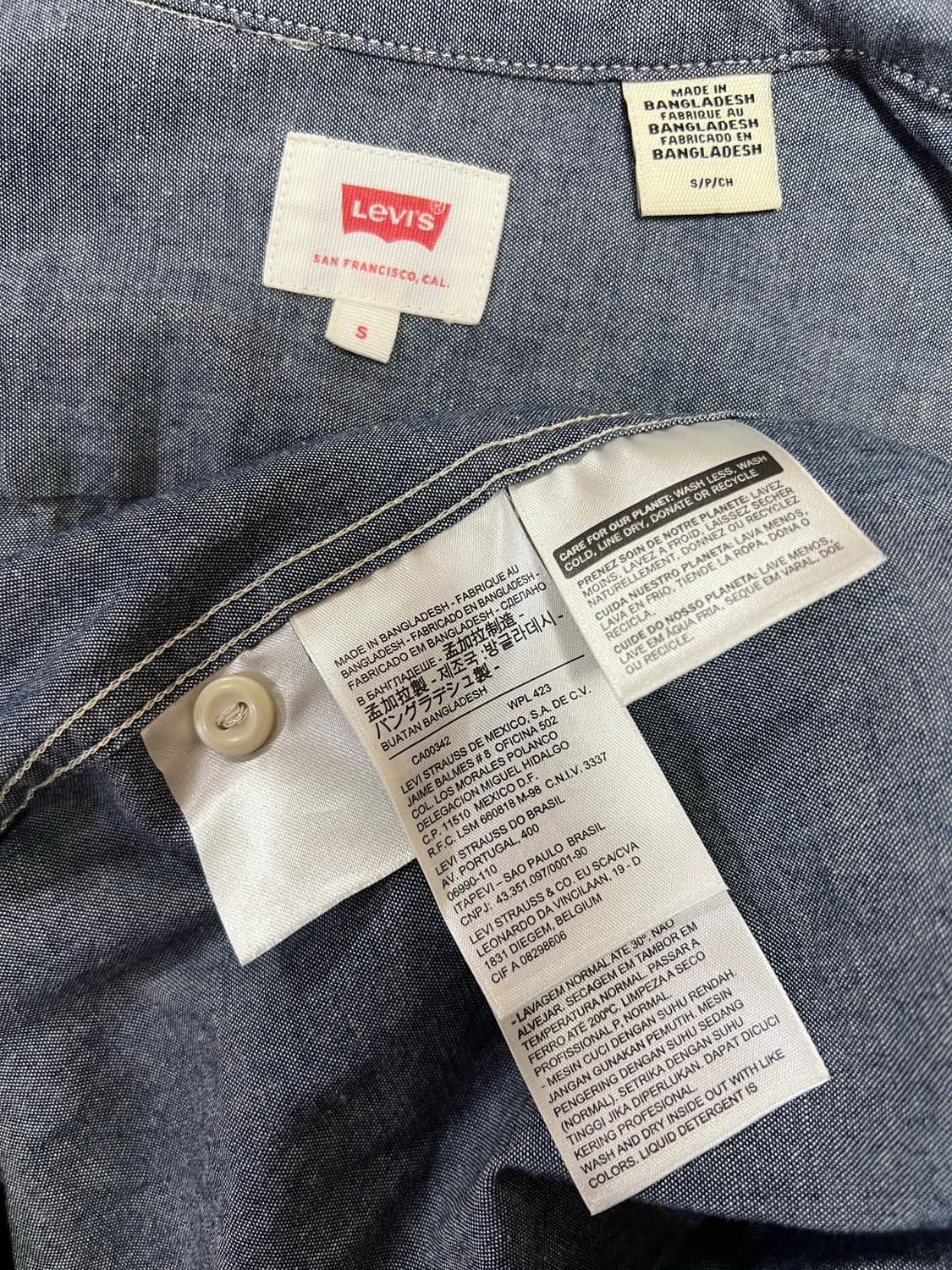 리바이스 오렌지탭 샴브레이 셔츠 상품이미지2