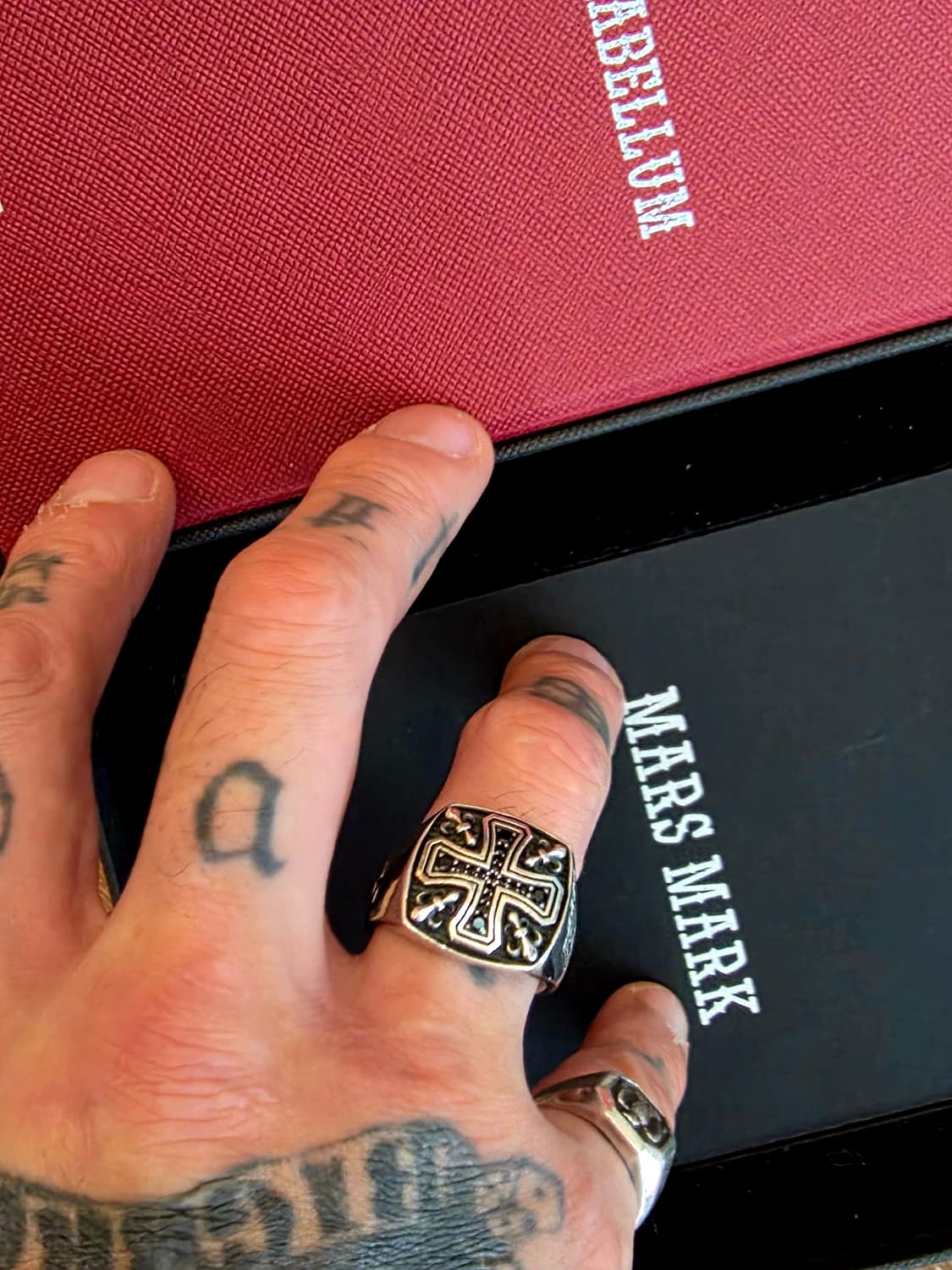 디자이너 주얼리mars mark silver925 cross ring 상품이미지7