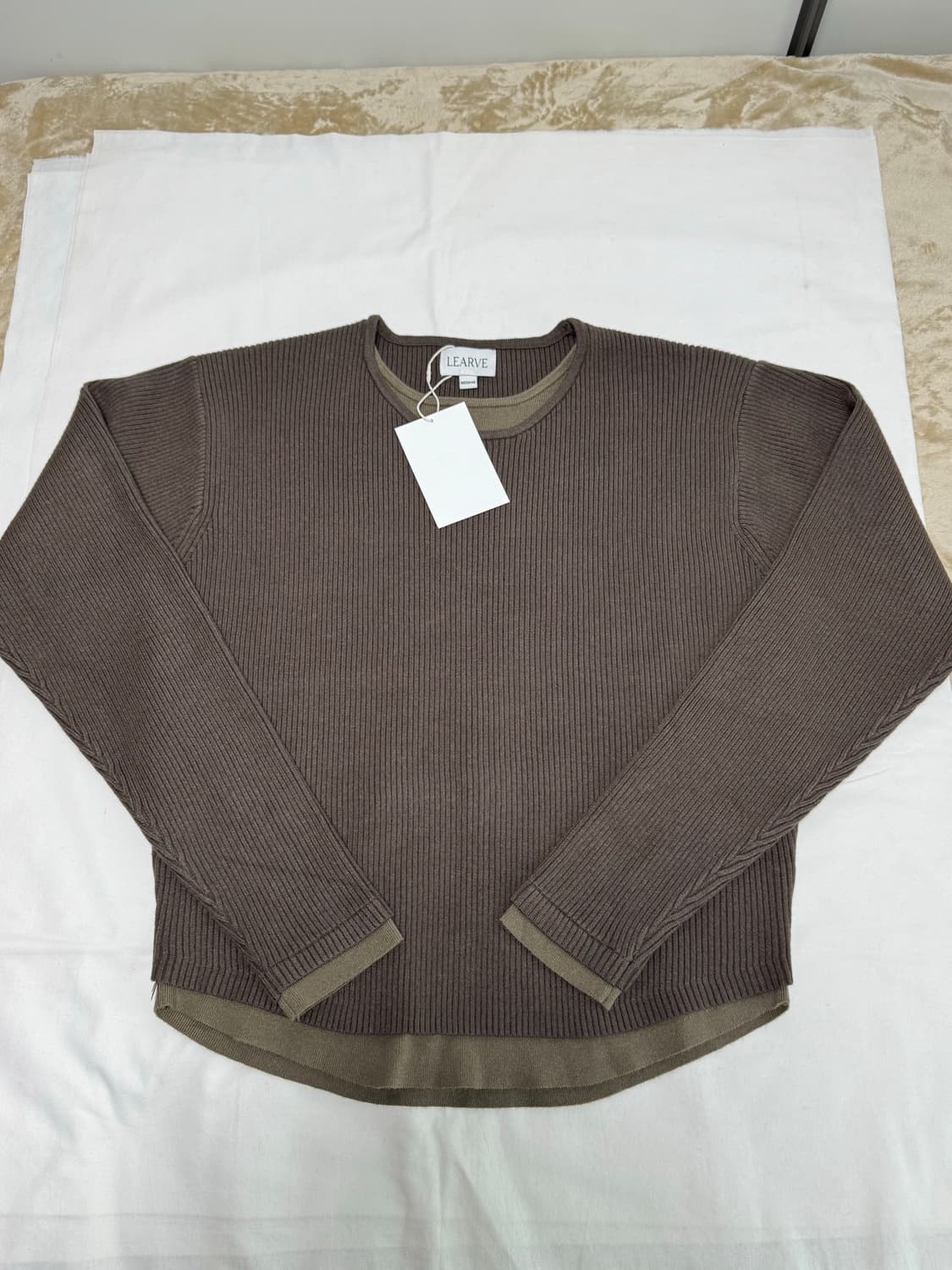 르아브 / 더블 레이어드 콘트라스트 니트 / M 상품이미지2