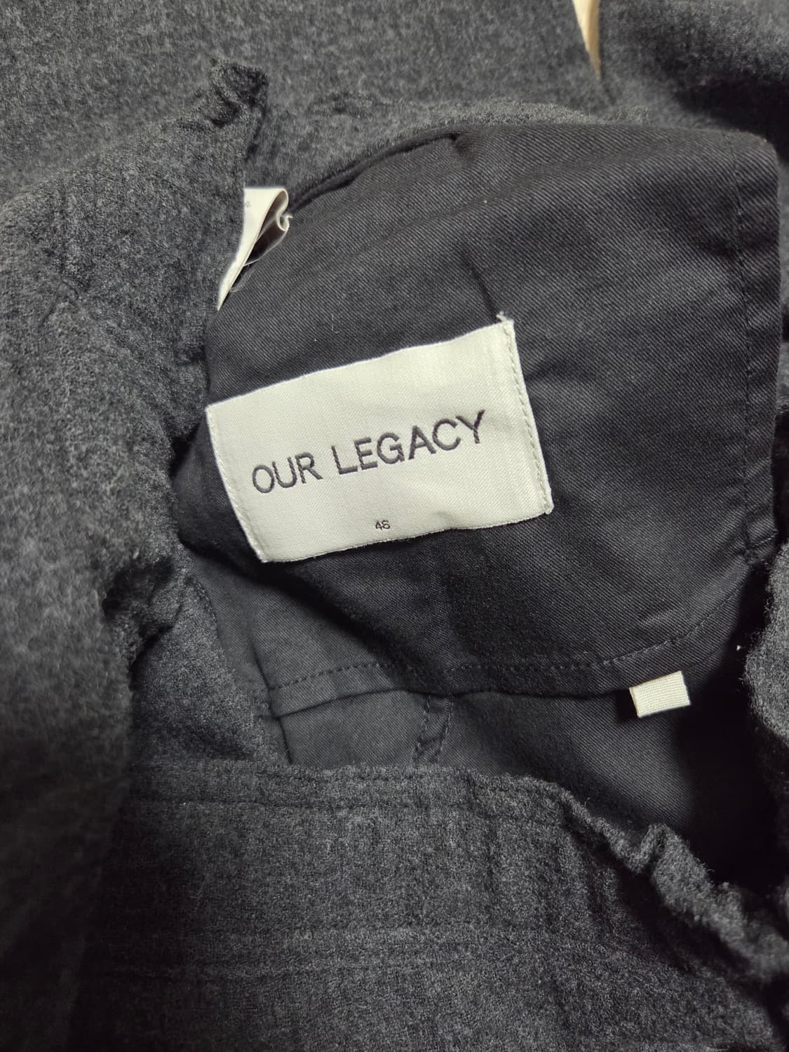 아워레가시 그레이 플리스 울 팬츠 상품이미지3