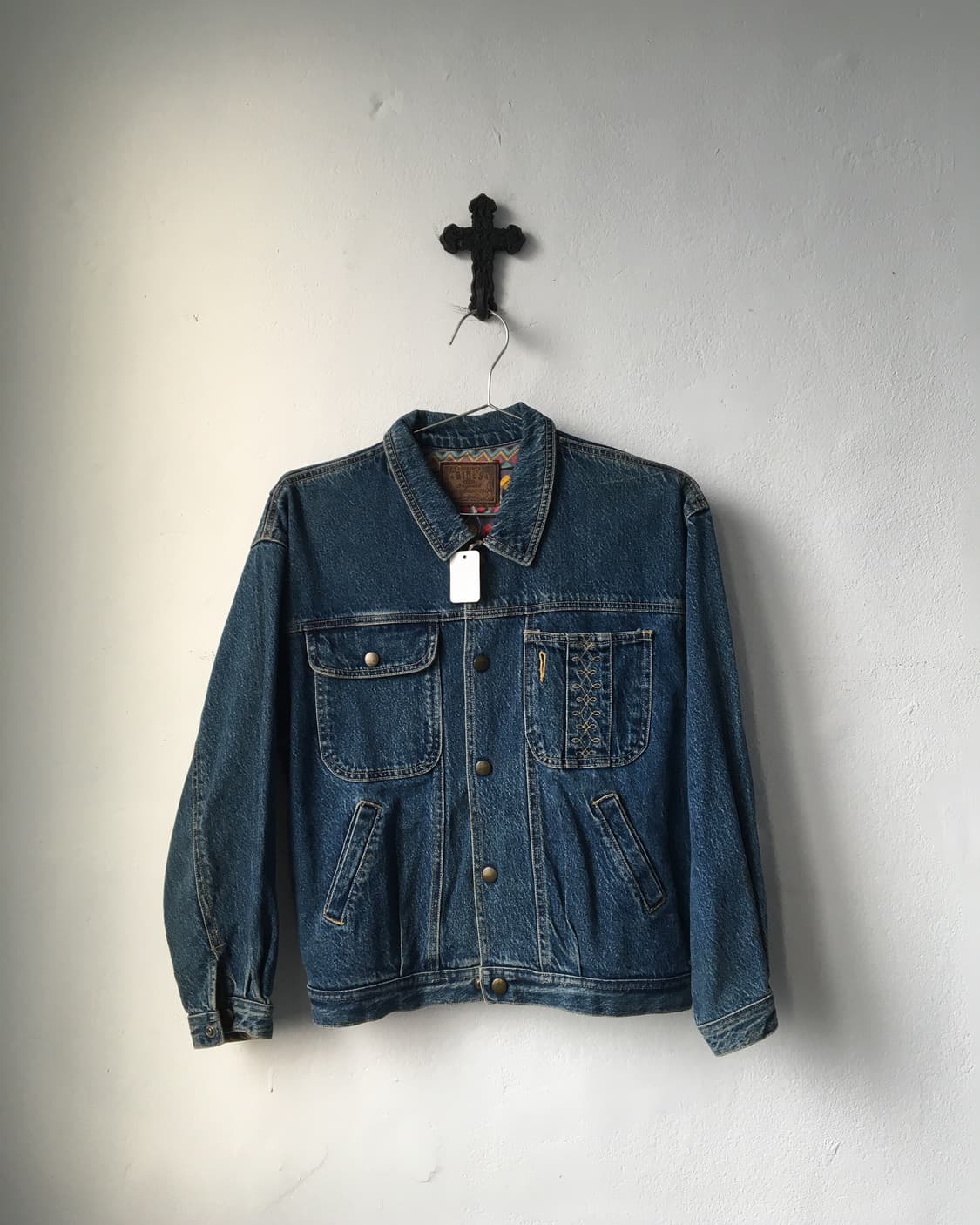 Tribal embroidery point denim jacket 상품이미지2
