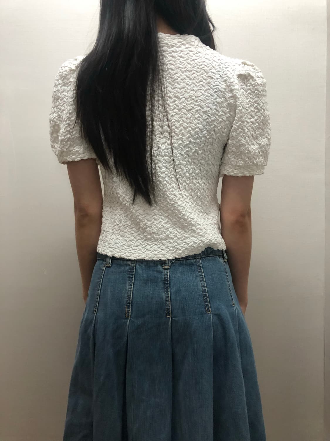 빈티지 화이트 크롭 탑 상품이미지9