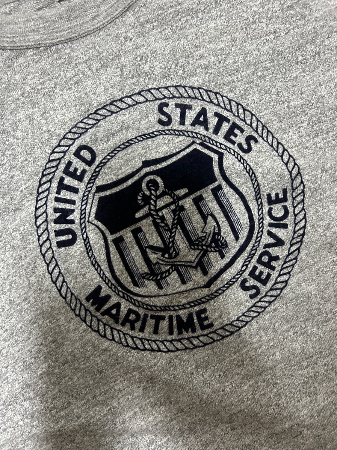 웨어하우스 4601 U.S MARITIME SERVICE 천축 티셔츠  상품이미지3