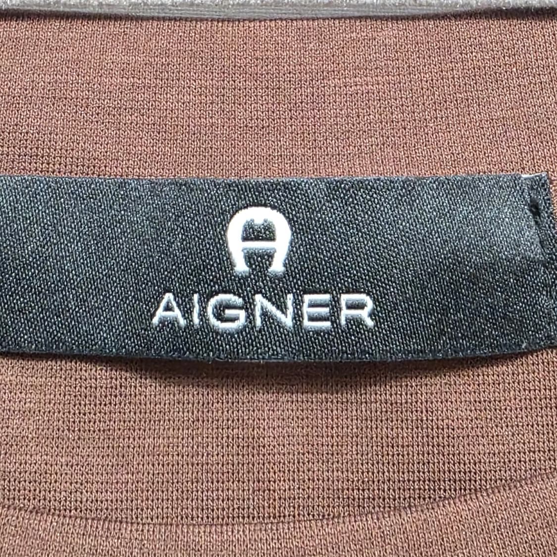 0190 [aigner]아이그너 로고 반팔 티셔츠 브라운XL 상품이미지7