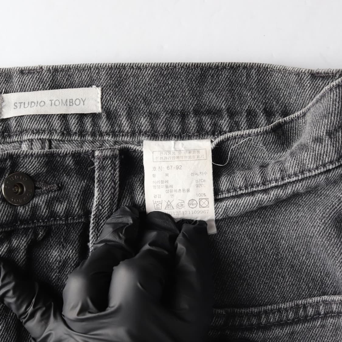스튜디오 톰보이 흑청 스트레이트 데님 팬츠 상품이미지7