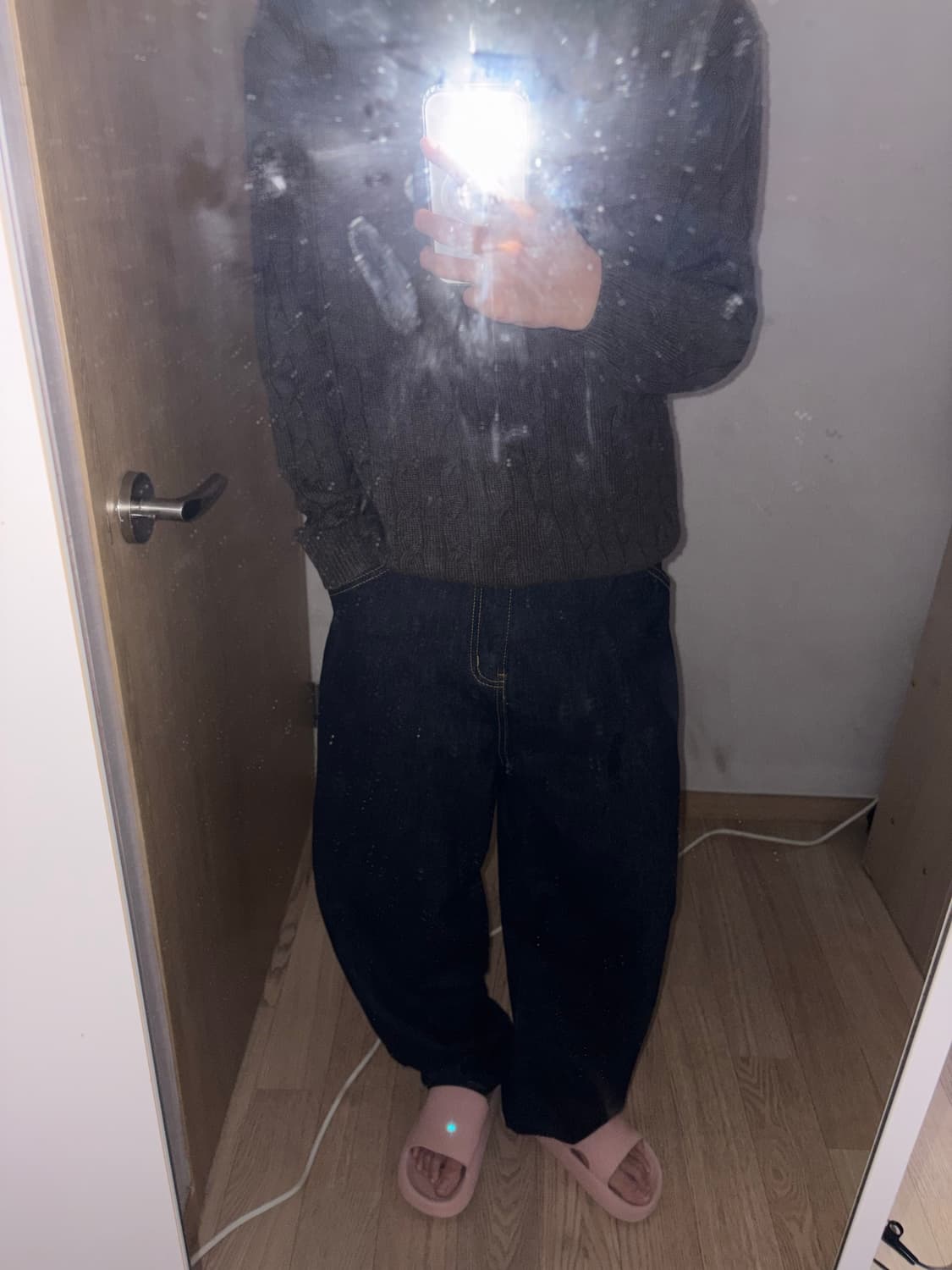 스웨이드 배기 데님 입니다! 상품이미지2