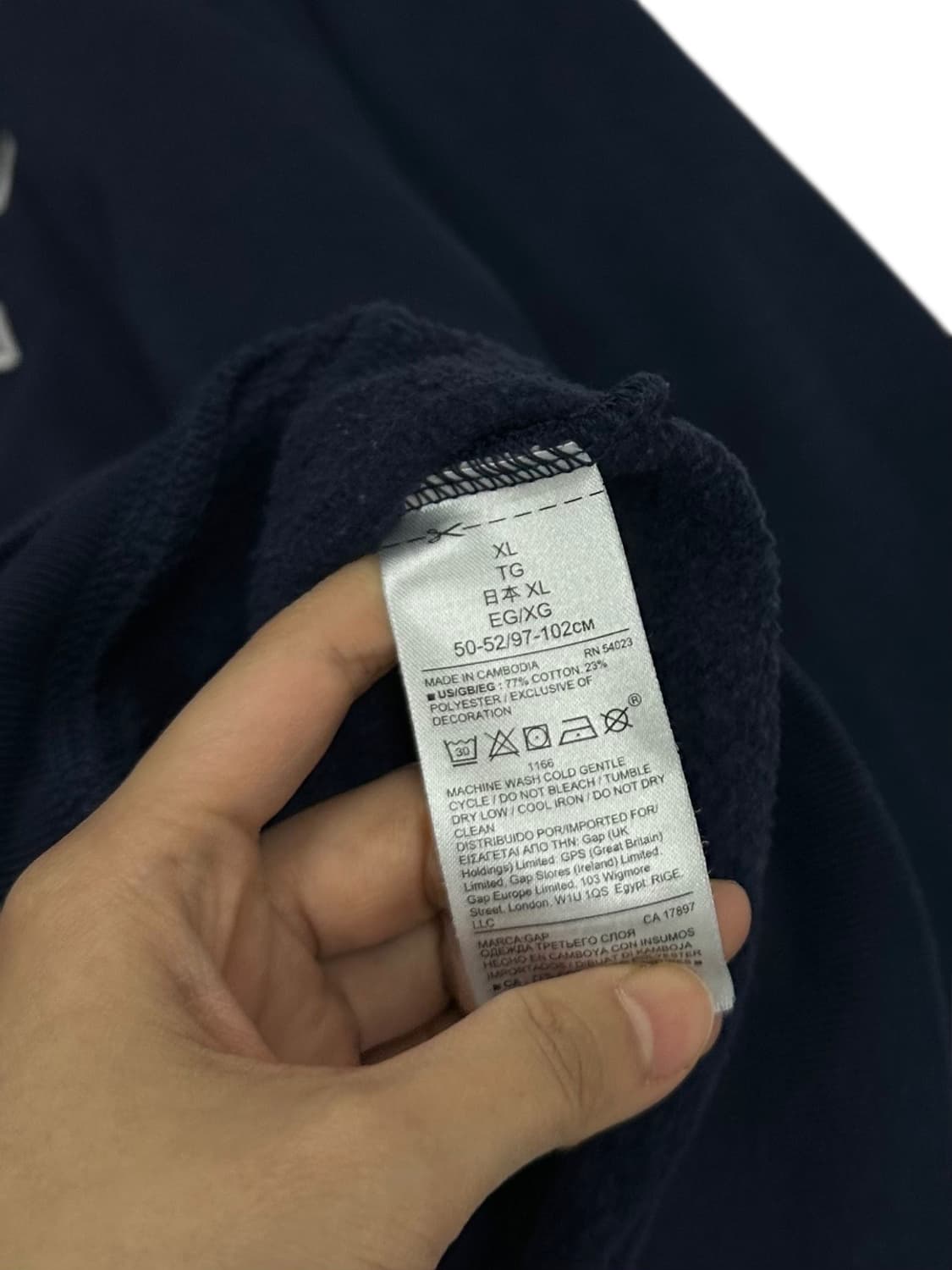 갭 후드집업 네이비 (XL) 상품이미지8