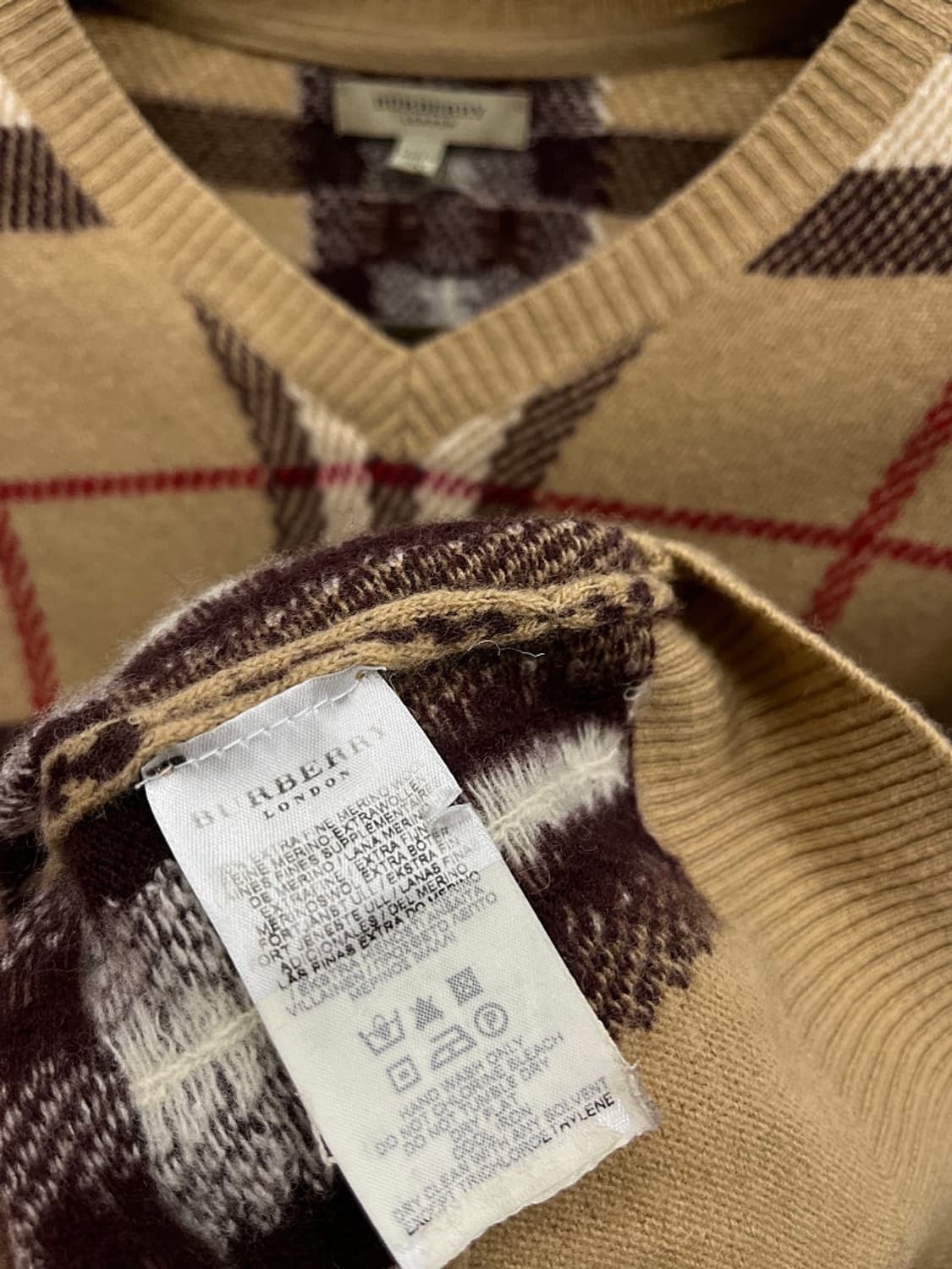 여) 버버리 체크 울 니트  상품이미지7