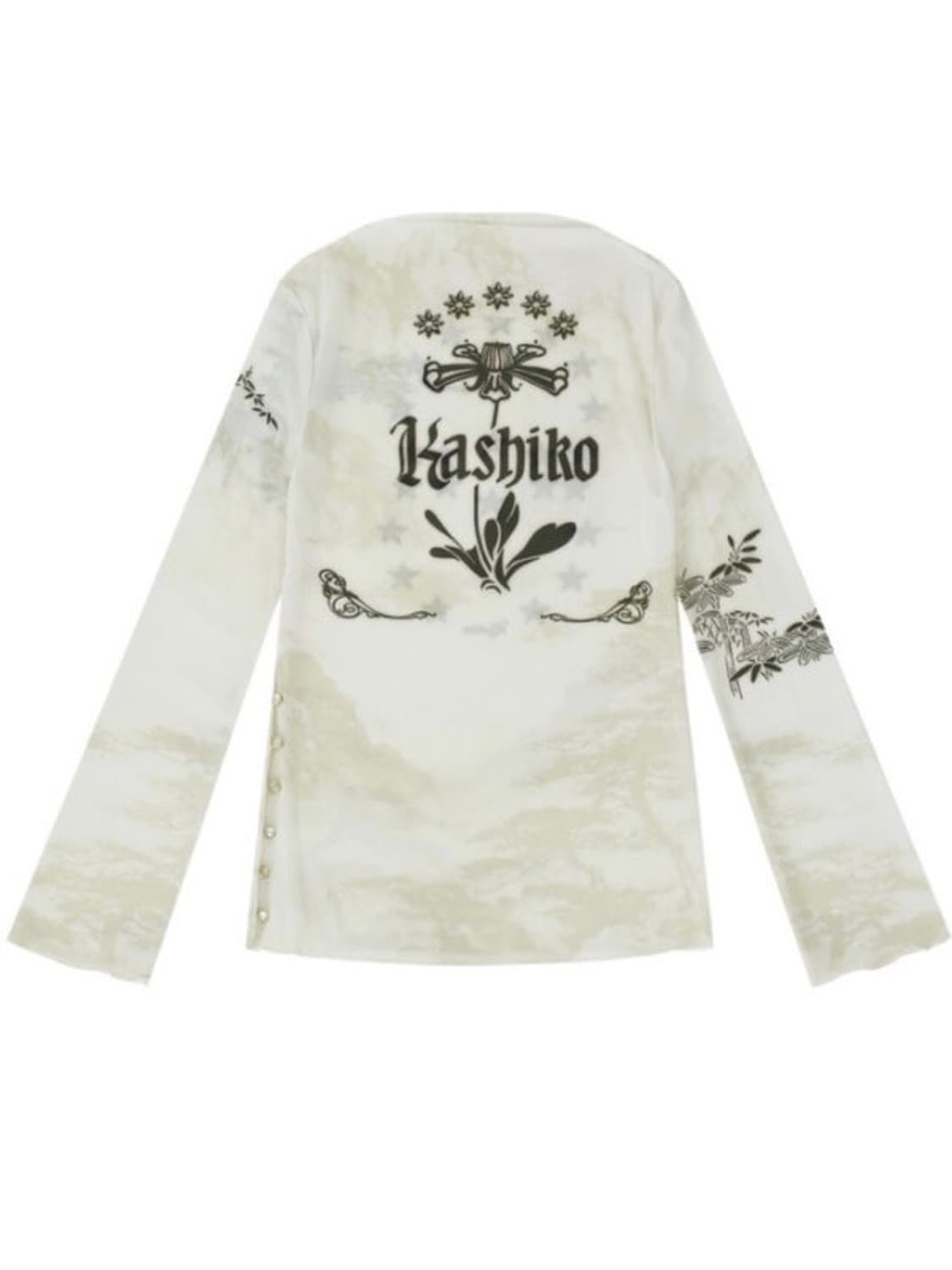 Kashiko Women Ink Painting Mesh Top 상품이미지1