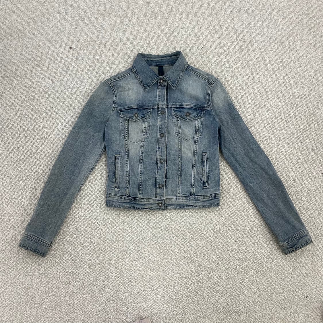베네통 연청 데님 청재킷 1223HS1 상품이미지1