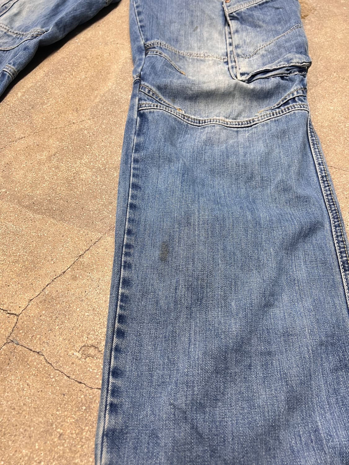 Y2K 유럽 빈티지 카고 데님 팬츠 상품이미지9