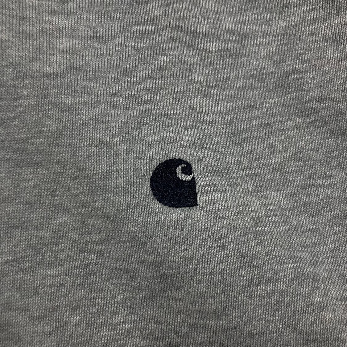 칼하트 wip 스몰 로고 그레이 후드 집업 상품이미지2