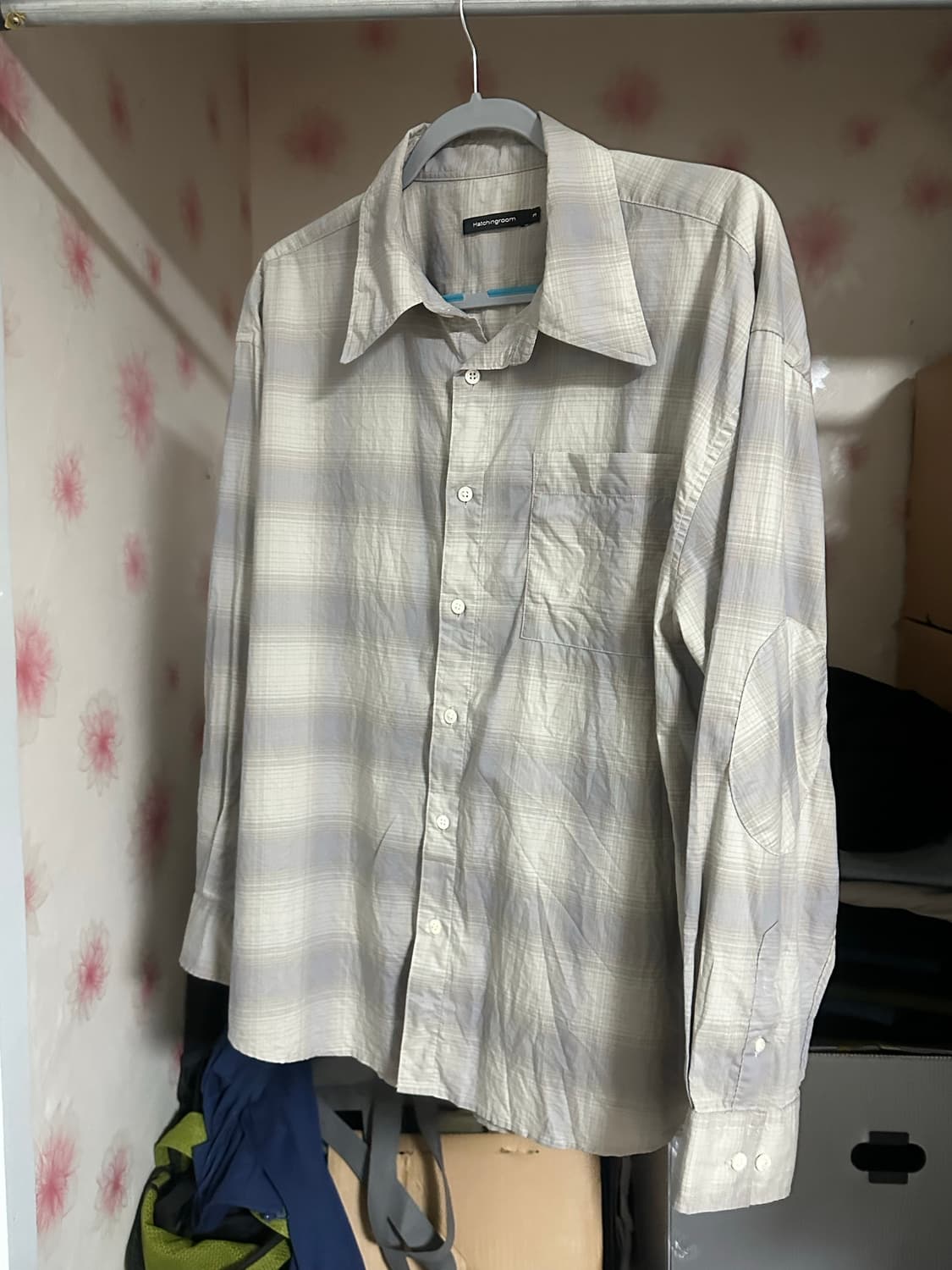 해칭룸 Archive Shirt V2 Warm Grey Check 3 상품이미지1