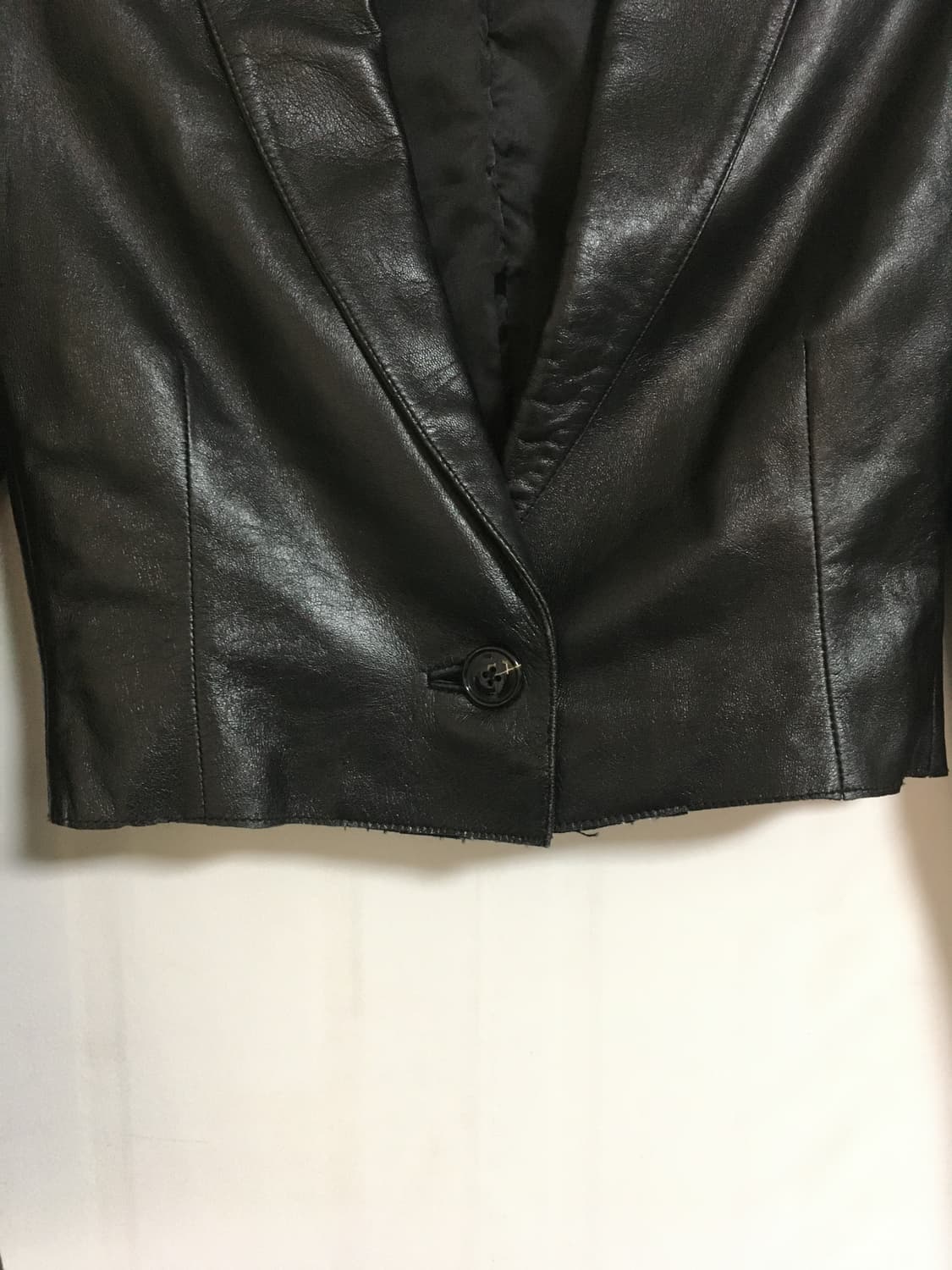 PIEA RUCHI Italy Black Leather Single Bu 상품이미지5