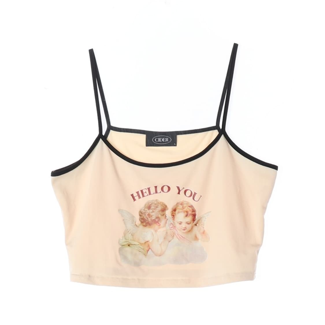 CIDER 엔젤 프린팅 배색 라인 캐미솔 L 상품이미지1