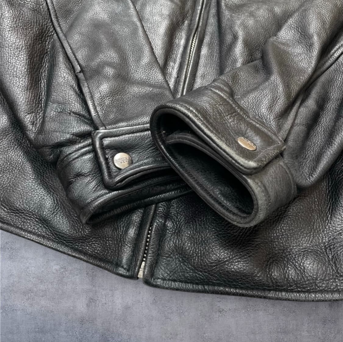 게스 Guess 블랙 빈티지 카라 레더 자켓 M 상품이미지5