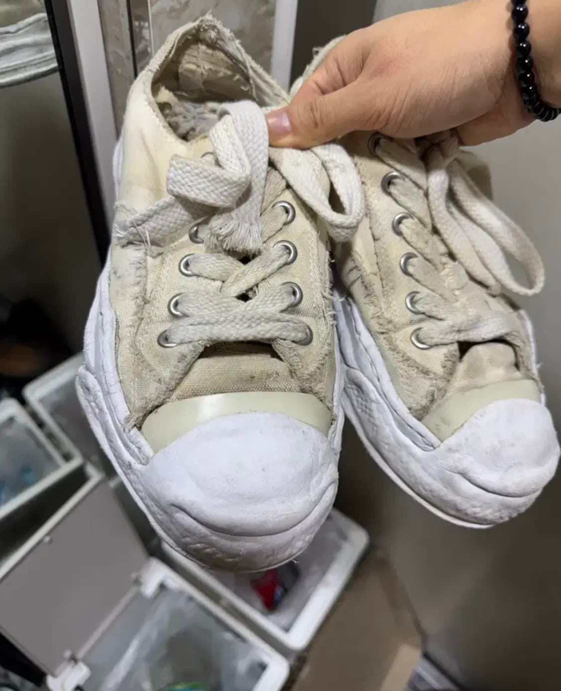 메종 미하라 야스히로 행크 OG 솔 캔버스 로우탑 상품이미지3