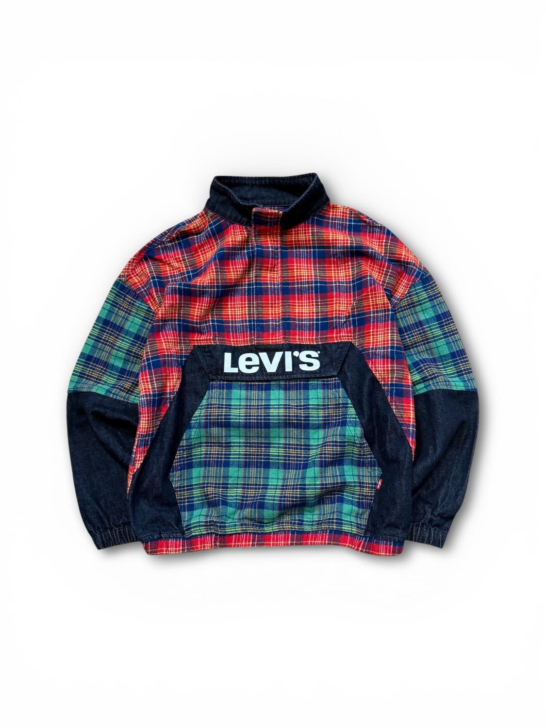 levi’s kids 체크 데님 혼방 아노락 맨투맨  상품이미지1