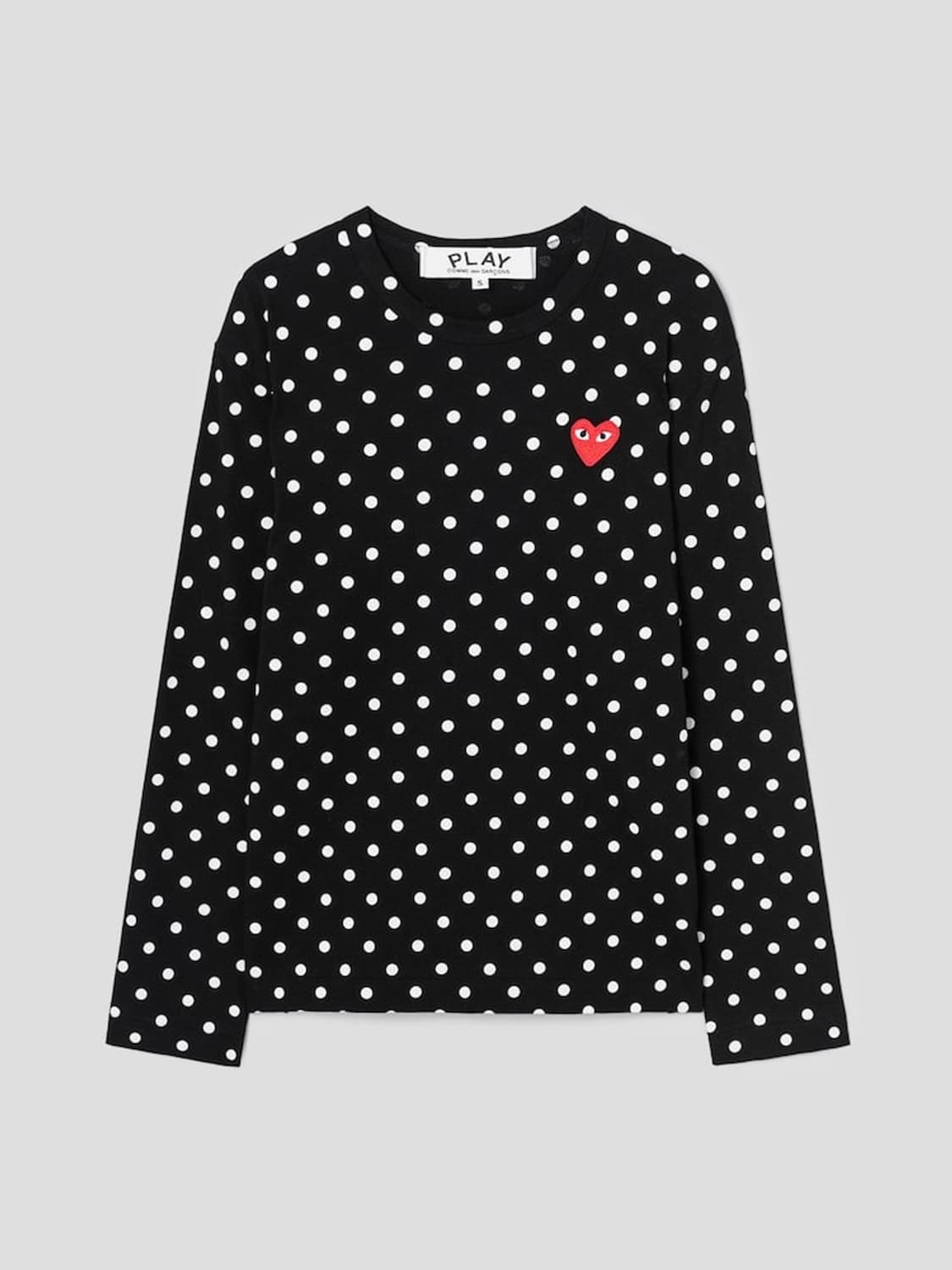 꼼데가르송 플레이 / 폴카도트 폴카닷 롱슬리브 블랙 / XL(6) 상품이미지1
