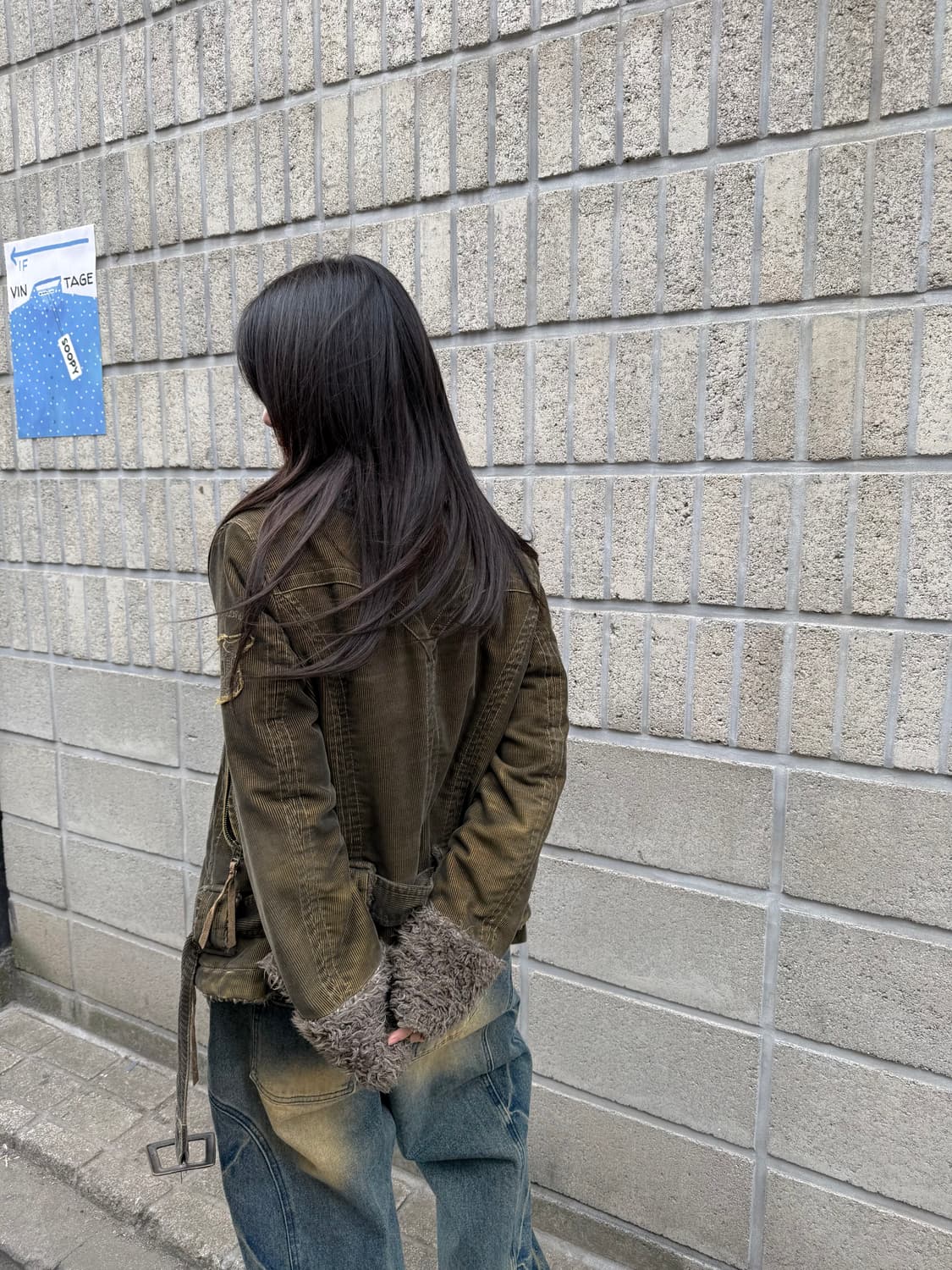 버카루 퍼 디테일 코듀로이 자켓 상품이미지4