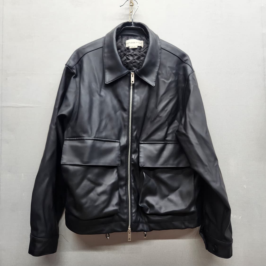 라퍼지스토어 가죽 레더 크롭 투웨이 스트링 자켓 S(L) 상품이미지1