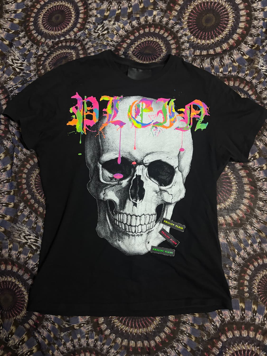 필립플레인 해골 페인팅 반팔 티셔츠 상품이미지1