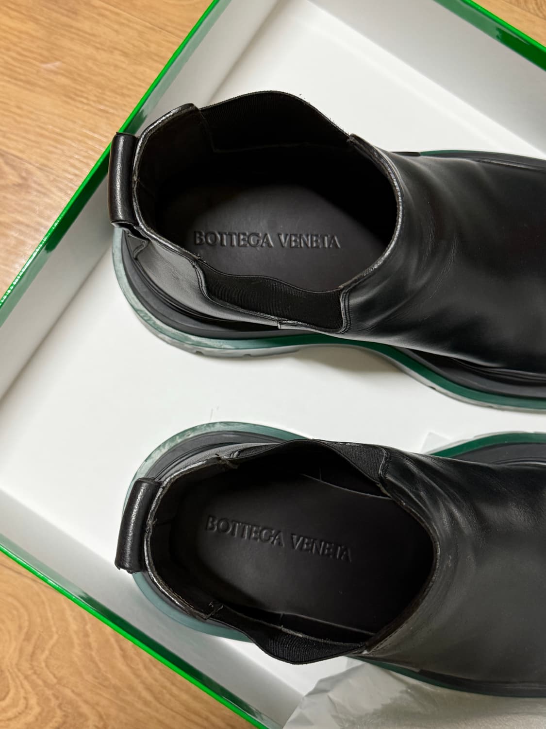 [40.5]보테가 베네타 타이어부츠 그린솔 상품이미지6