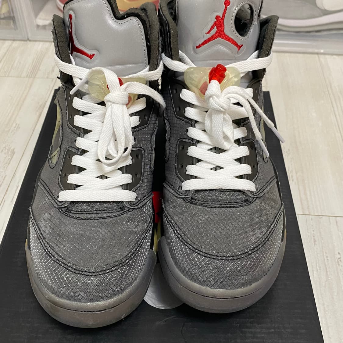 [260] 오프화이트 조던 5 블랙 모슬린 상품이미지2