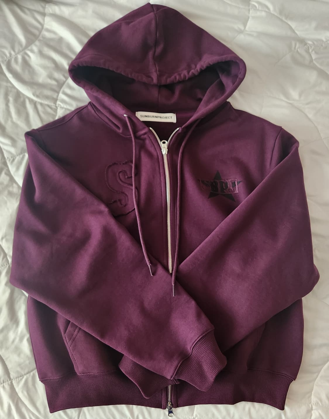 썬번프로젝트 로고패치 후드집업 상품이미지2