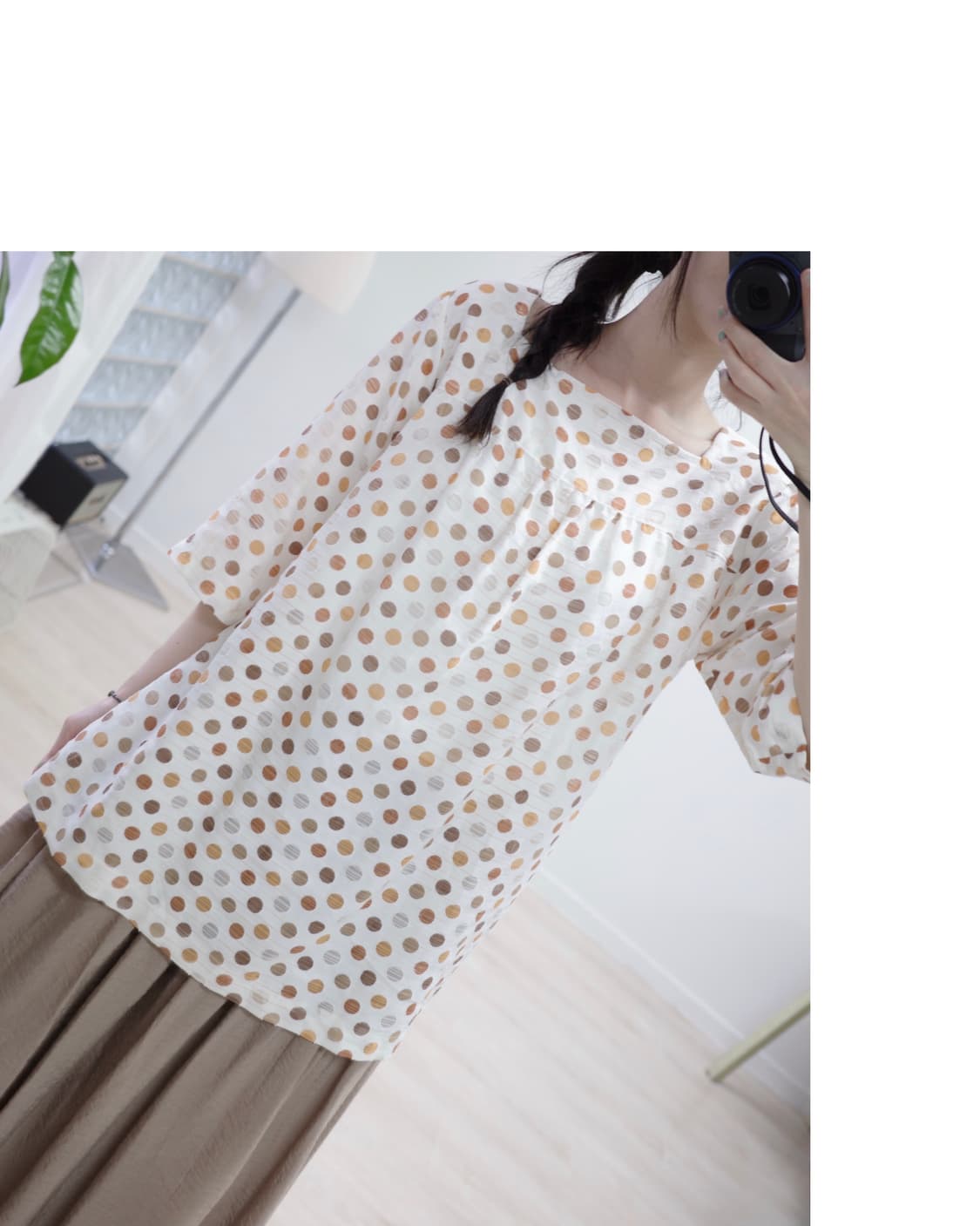  Coral dot blouse 상품이미지1