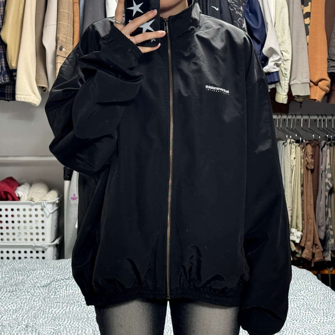 디스이즈네버댓 블랙 바람막이 자켓 상품이미지1