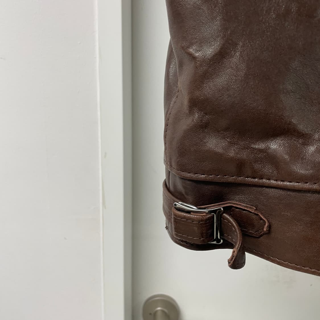 루이스레더 브라운 레더 베스트 - 상품이미지7