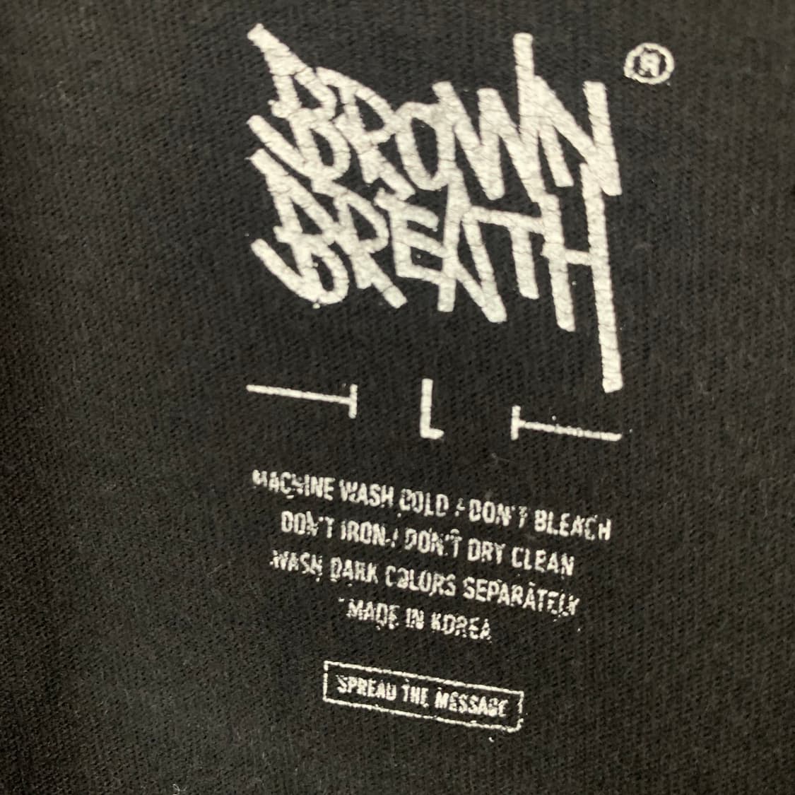 L 브라운브레스 태그 빅 로고 프린팅 반팔티 상품이미지4