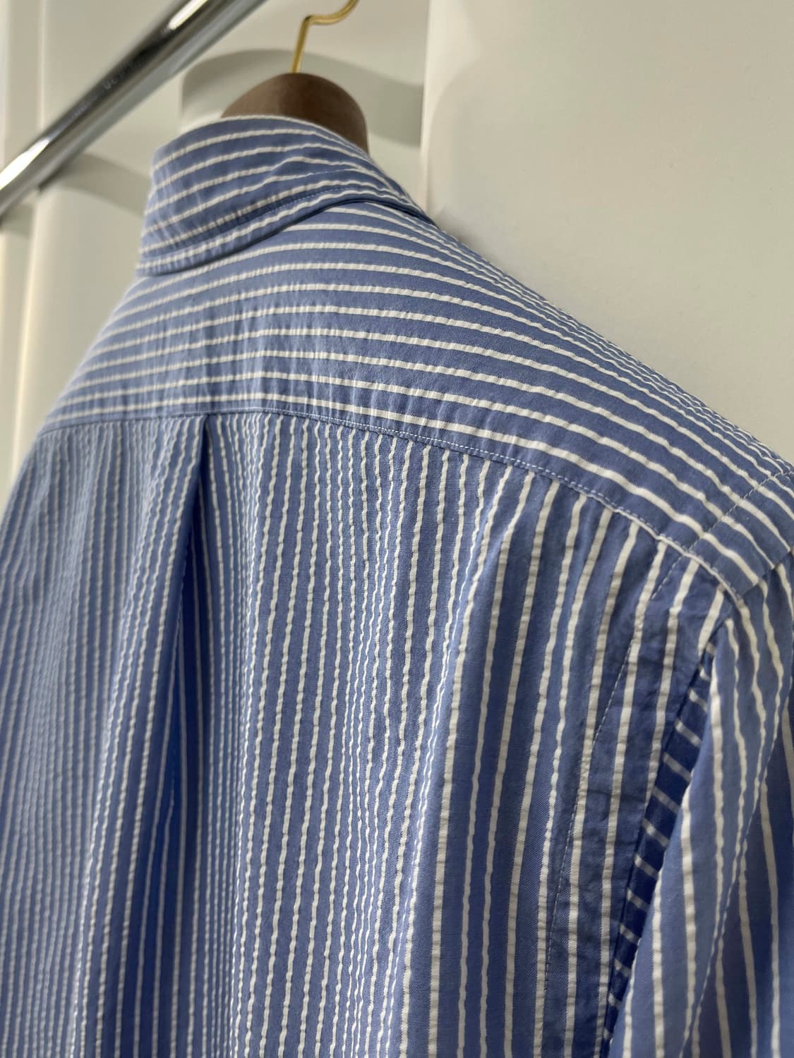 폴로 랄프로렌 스카이블루 시어서커 써머 버튼다운 셔츠 상품이미지7