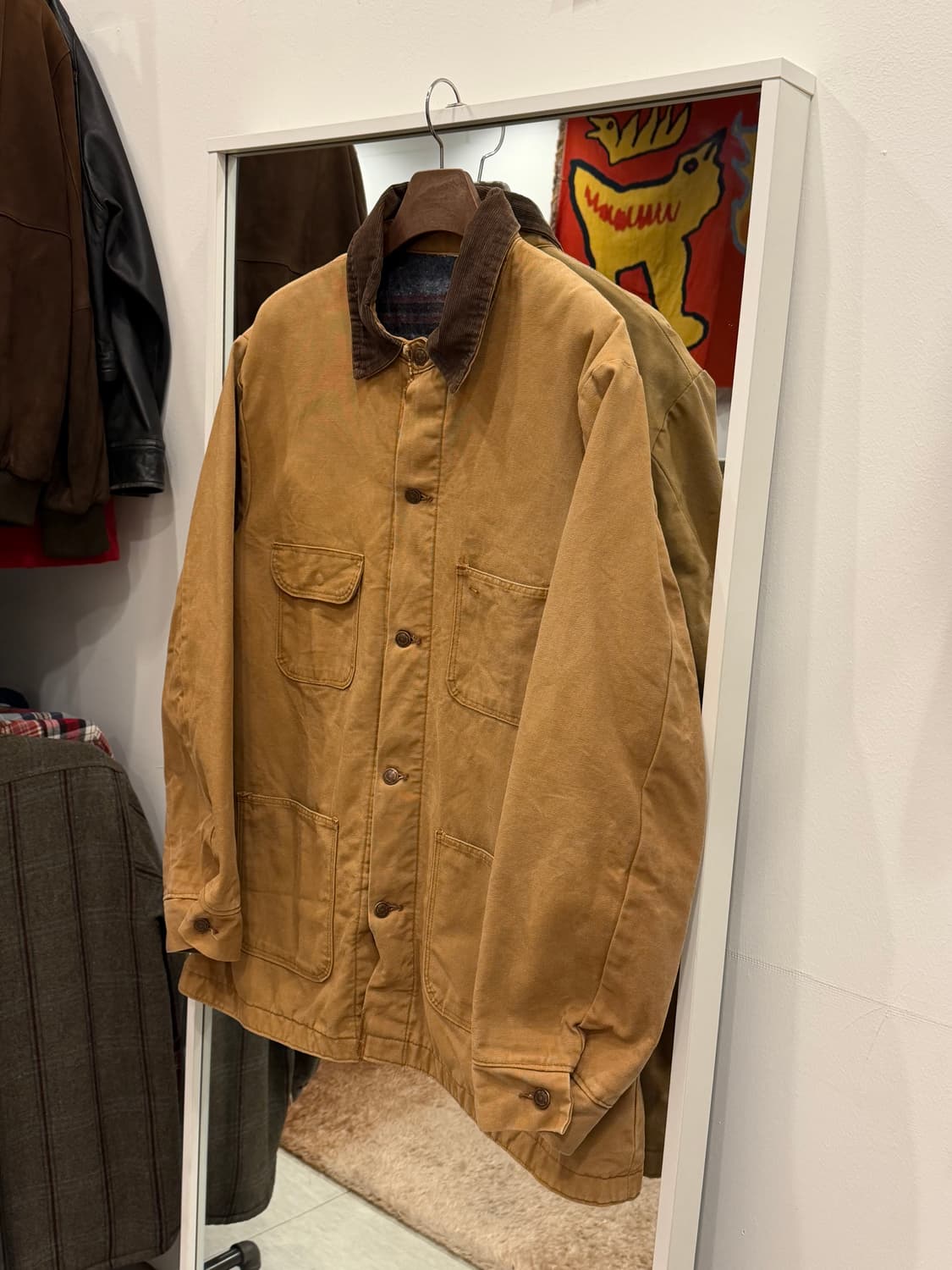 90s Vtg 빈티지 덕 캔버스 블랭킷 초어 코트 상품이미지1