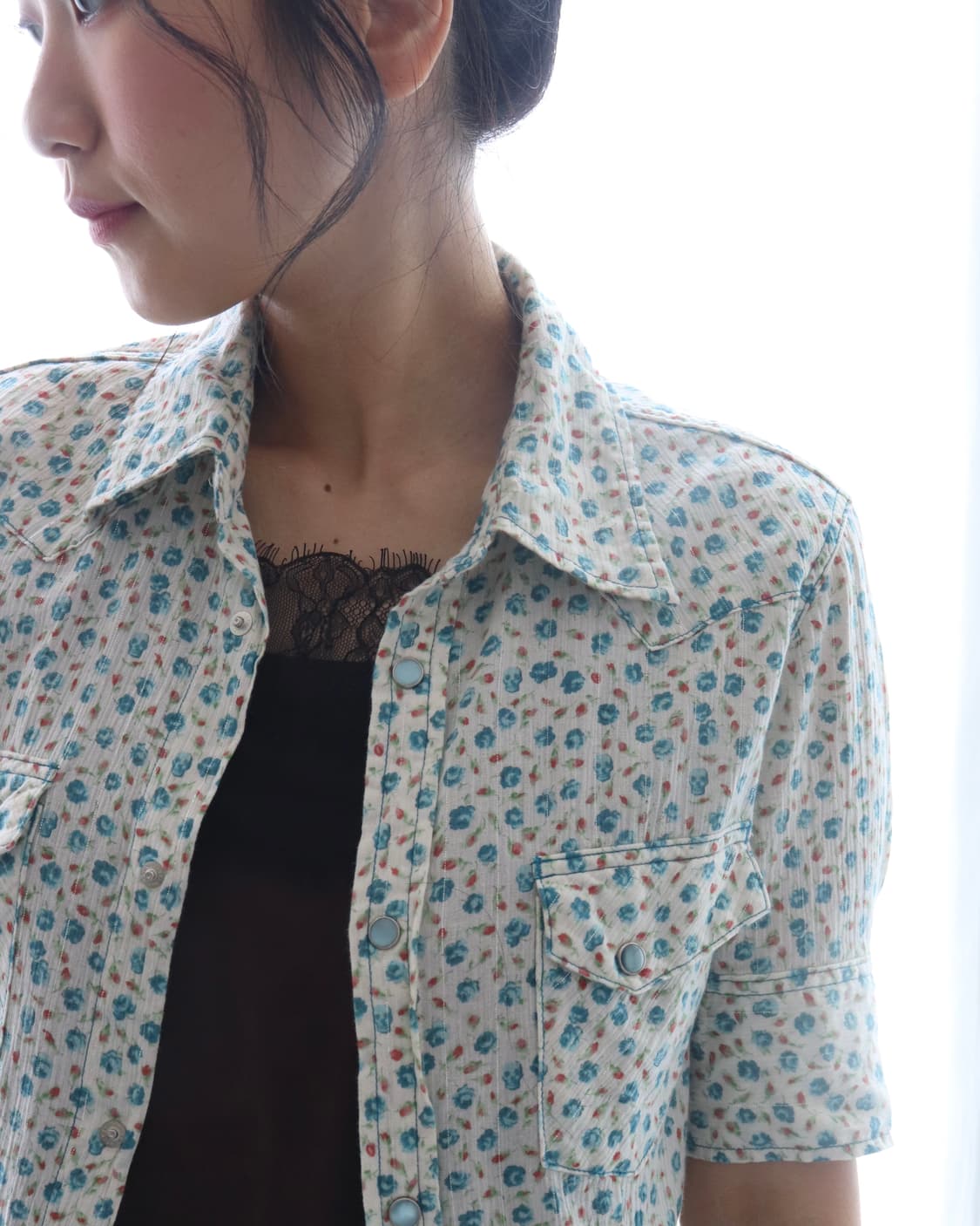 [Hysteric Glamour] Skull Floral Shirt 상품이미지4