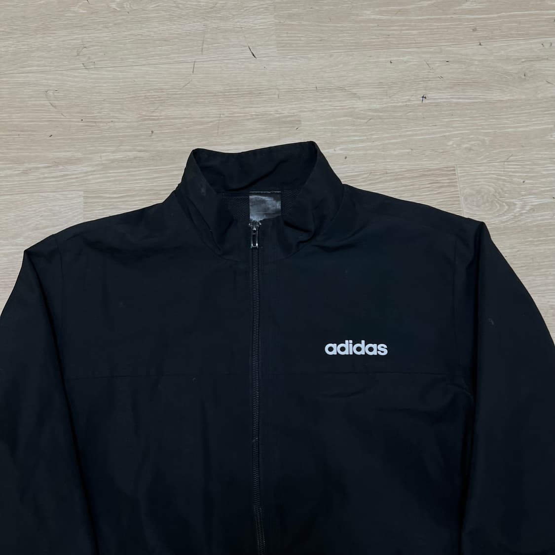 아디다스 스펠 로고 베이직 윈드브레이커 집업 자켓 [블랙] L/100 상품이미지2