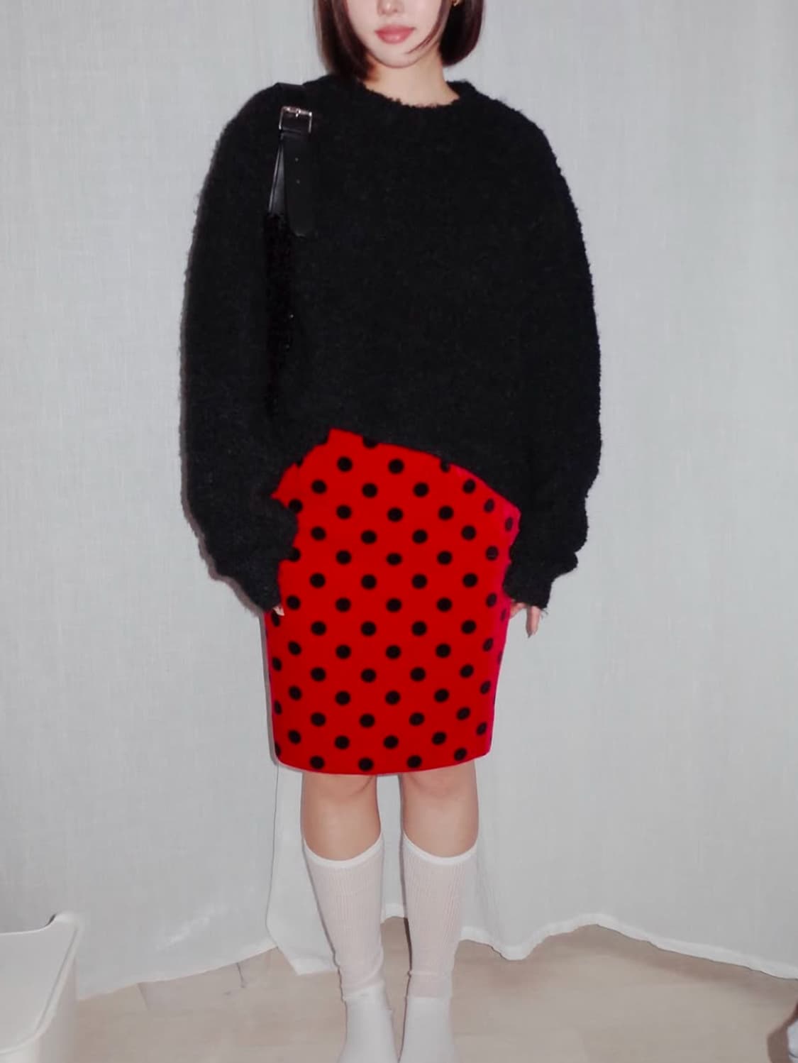 레드 도트 스커트 상품이미지1