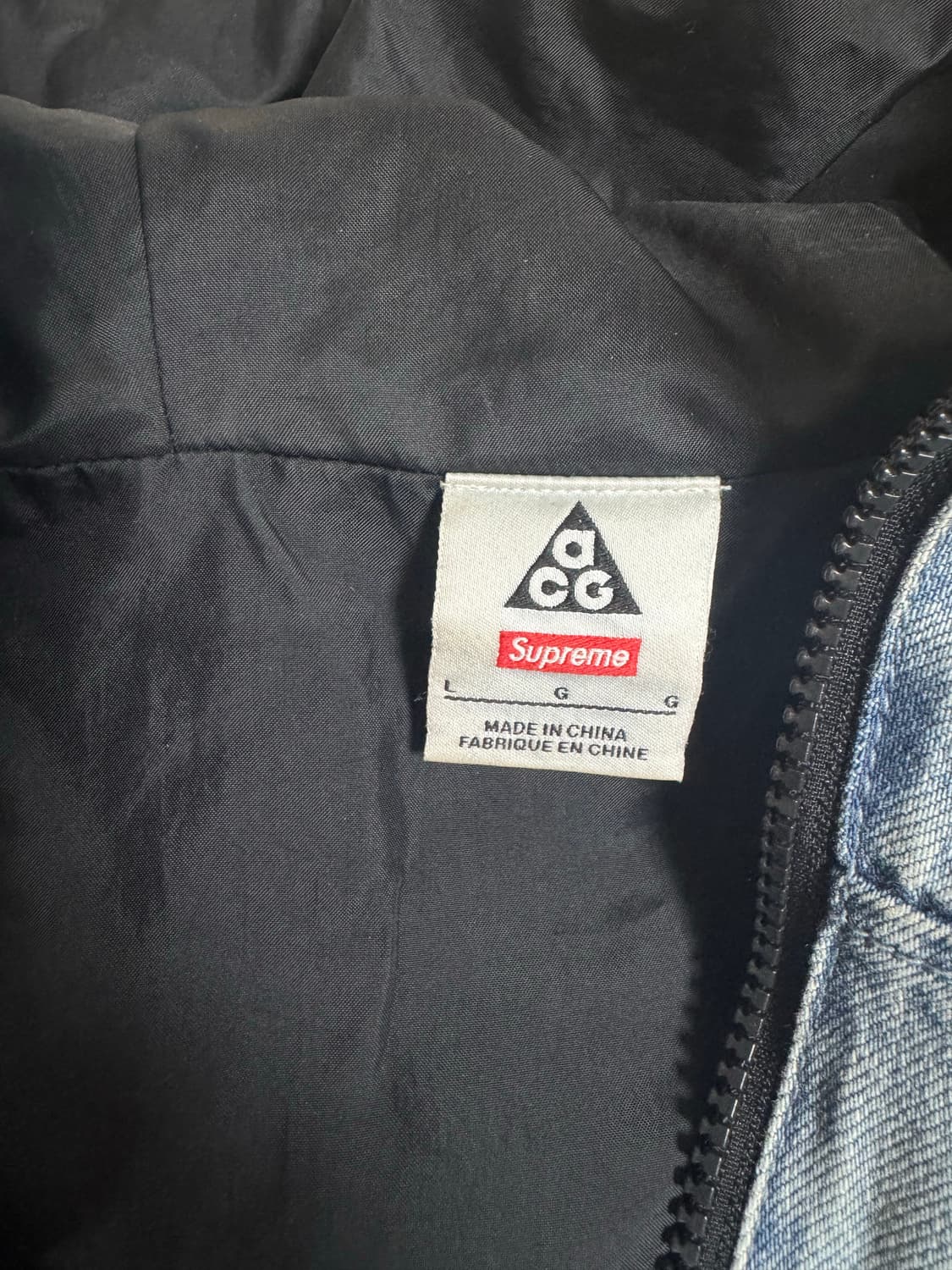 슈프림 x 나이키 ACG 데님 풀오버 L  상품이미지3