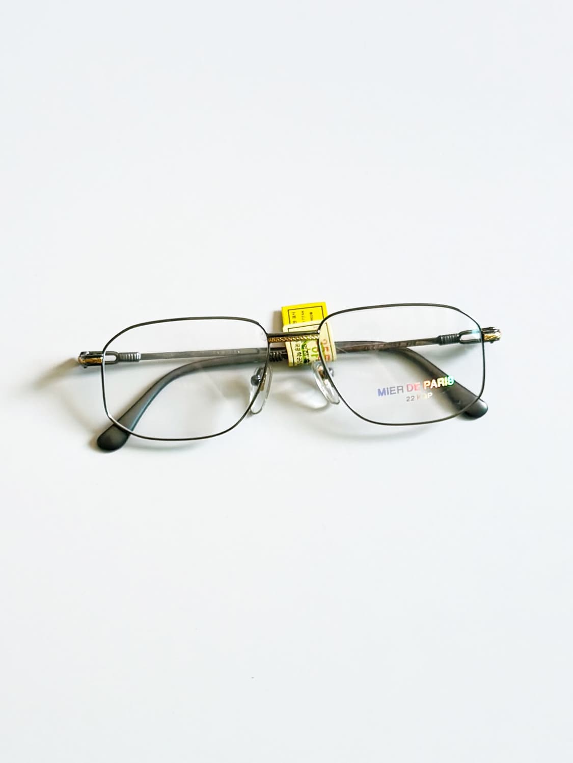 90s MIER DE PARIS 티타늄 슬림 스퀘어 빈티지 안경 상품이미지1
