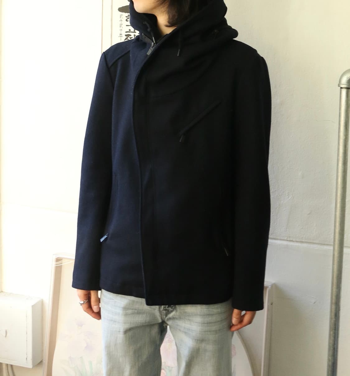 캐서린 햄넷 런던 비대칭 네이비 피코트 상품이미지1