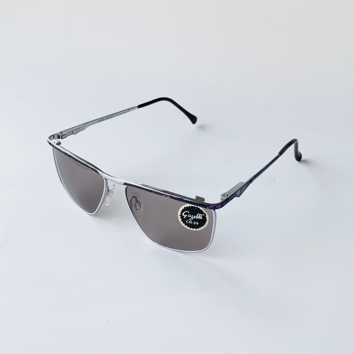 971 데드스탁 미착용 실버 마블 아세테이트 메탈 선글라스 레트로 상품이미지2