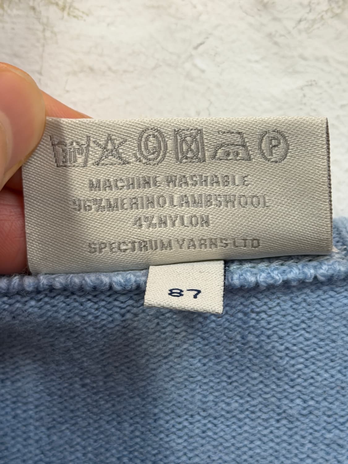 Glenbrae Spirol 브이넥 램스울 블렌드 니트 UK M 상품이미지5