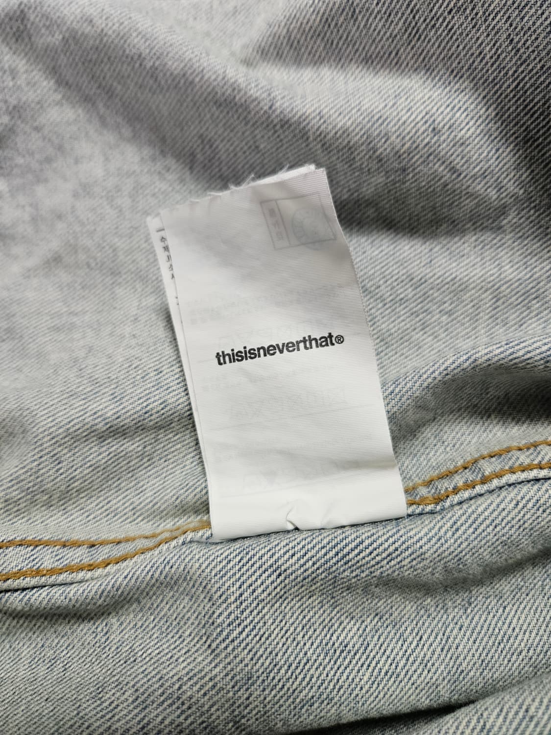 [L]디스이즈네버댓x그레이트풀데드 라이트닝 트러커 자켓 워시드 블루 상품이미지4