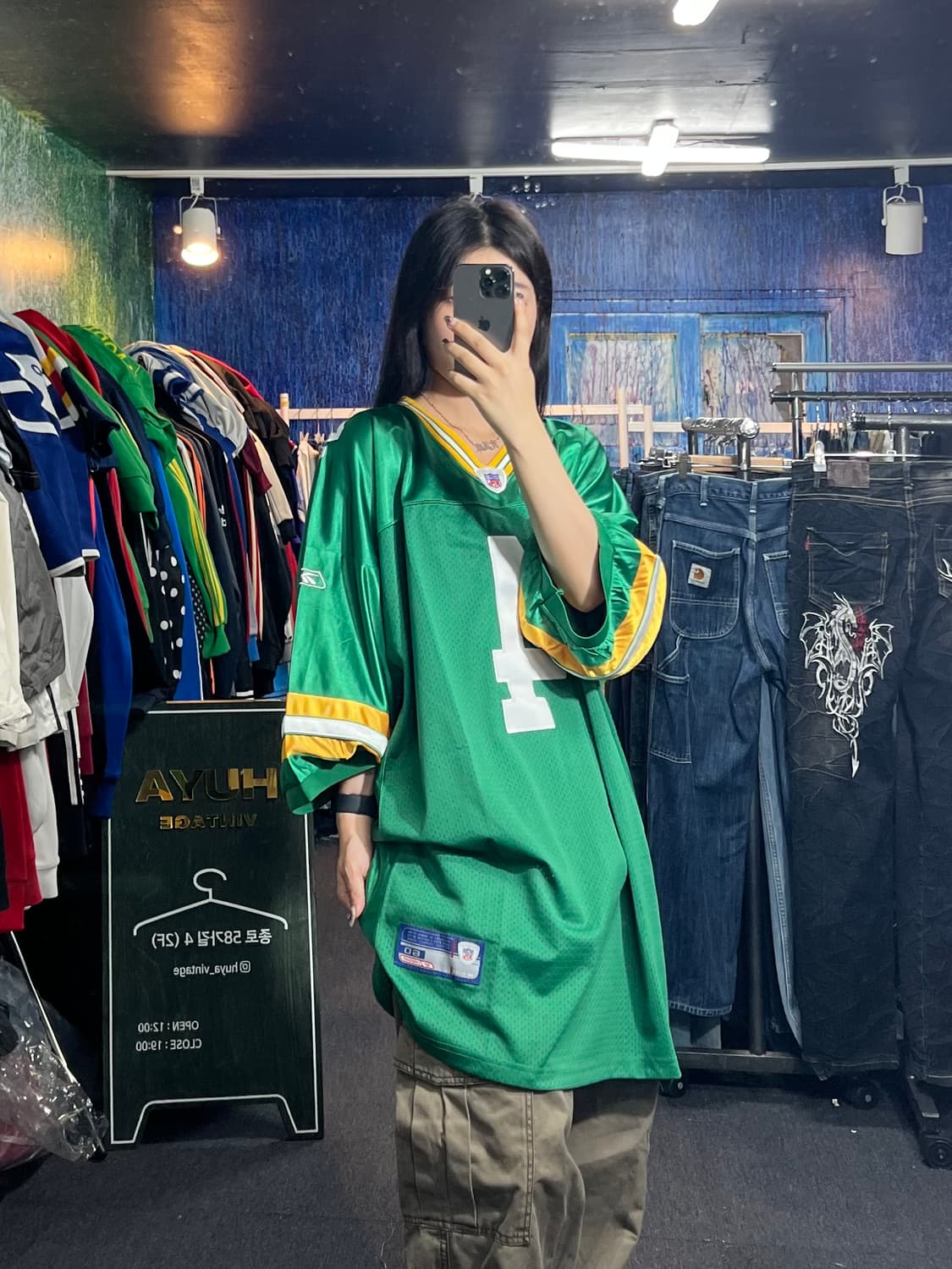Nfl 리복 초록색 새상품 하키복 져지 60  상품이미지3